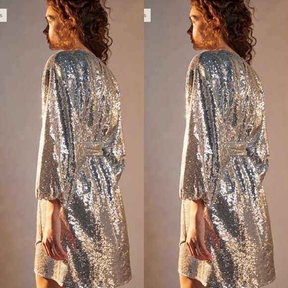 ANTHROPOLOGIE Lisabette Sequined Mini Dress - Picture 2 of 7